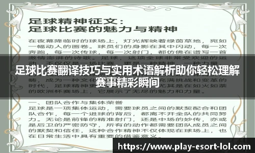足球比赛翻译技巧与实用术语解析助你轻松理解赛事精彩瞬间